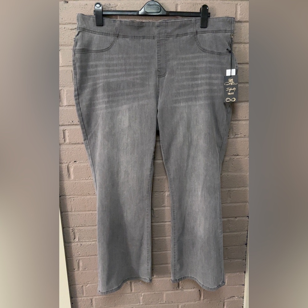 DG2 Diane Gilman NET gray pull on jeans 22/24